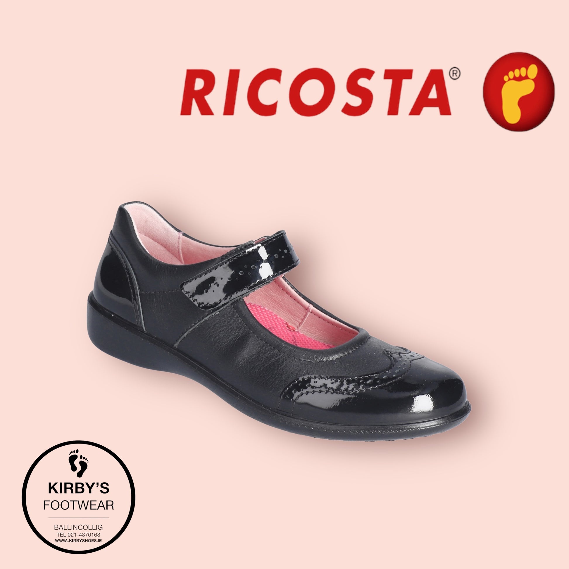 Ricosta Beryl black Patent - Kirbys Footwear Ltd