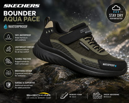 Skechers waterproof - bounder Aqua pace khaki