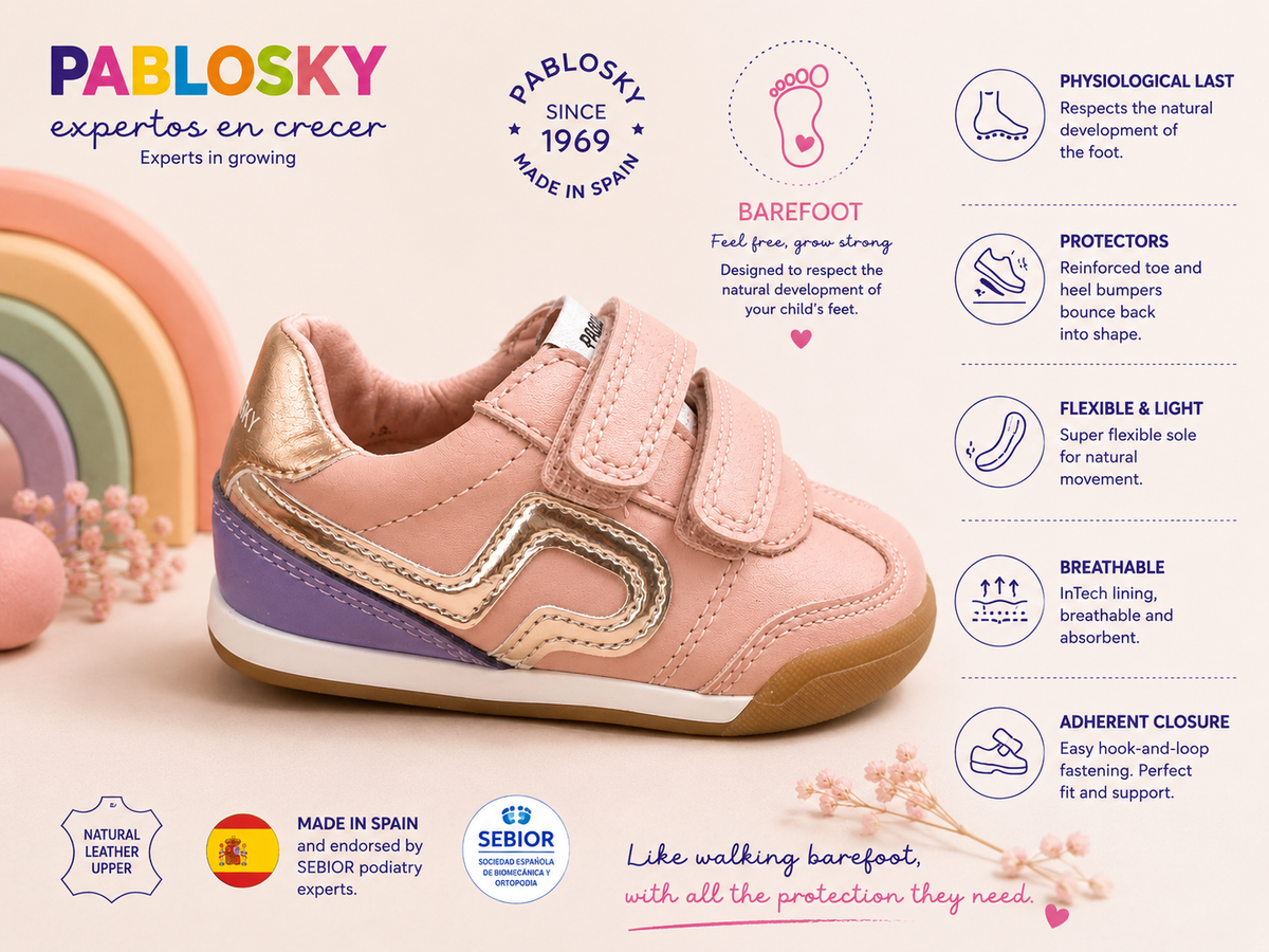 Pablosky pink trainer 081270 - Kirbys Footwear Ltd