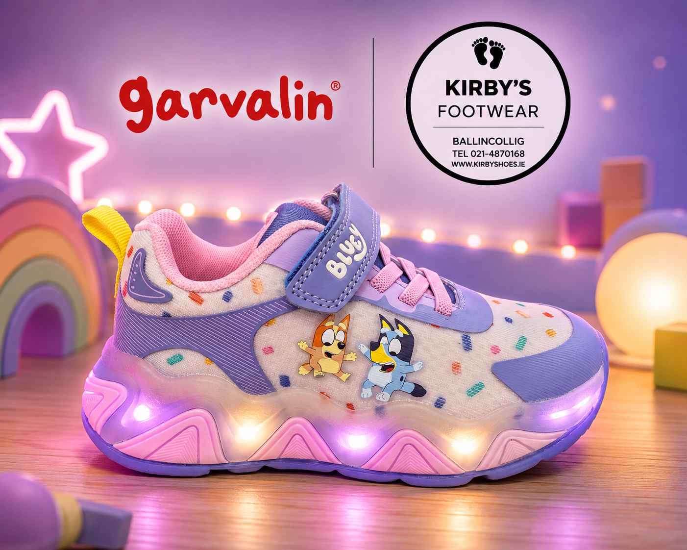 Garvalin Bluey trainer - lights - blue
