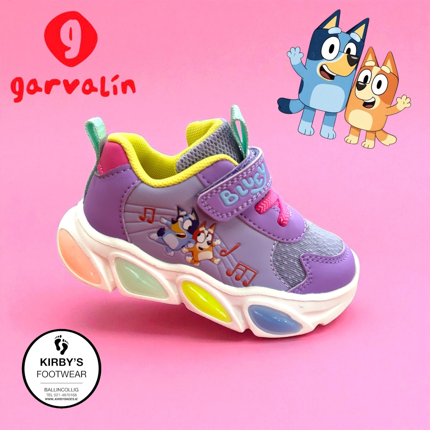 Garvalin Bluey trainer - lights - lilac