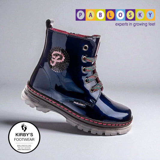 Pablosky boot - navy patent - 434229