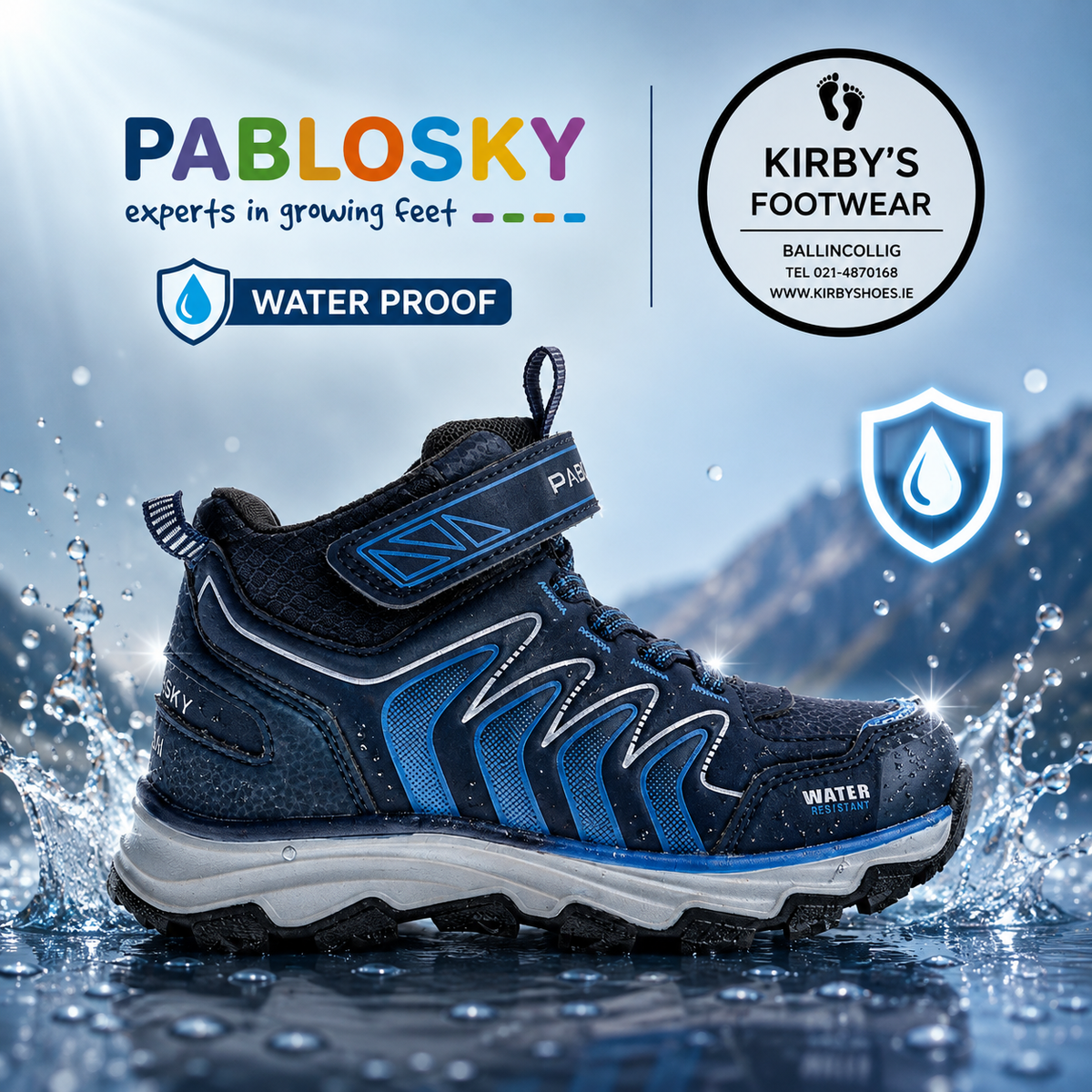 Pablosky Boot 978920 navy waterproof – side view
