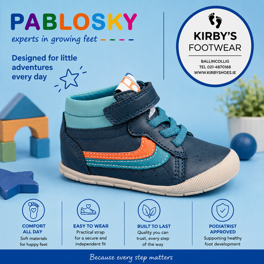 Pablosky navy boot 076320 barefoot