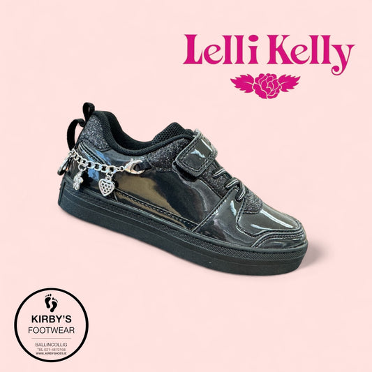 Lelli Kelly Piper trainer black with removable charms