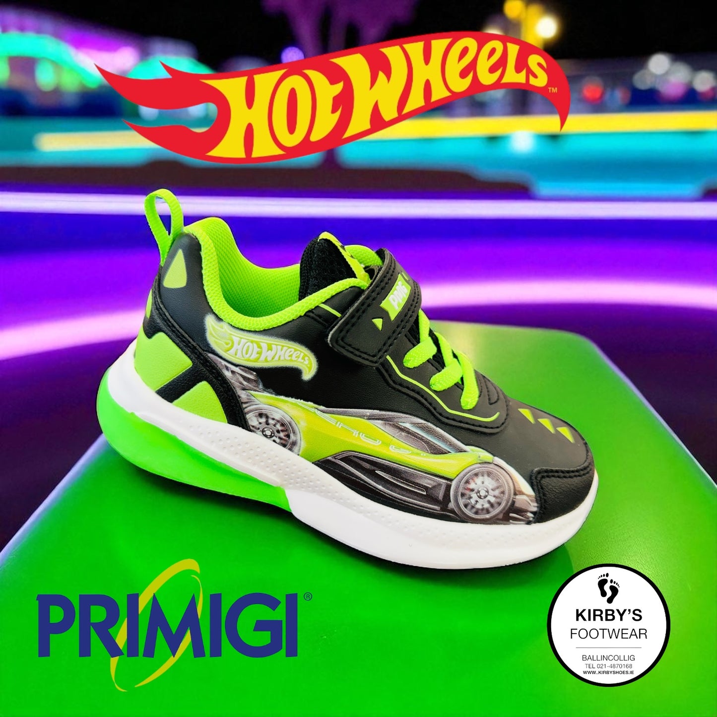Primigi Hot wheels trainer lights - green