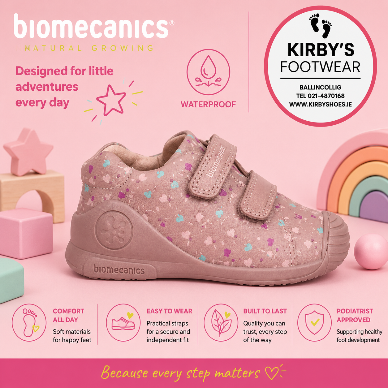 Biomecanics velcro pink 261102