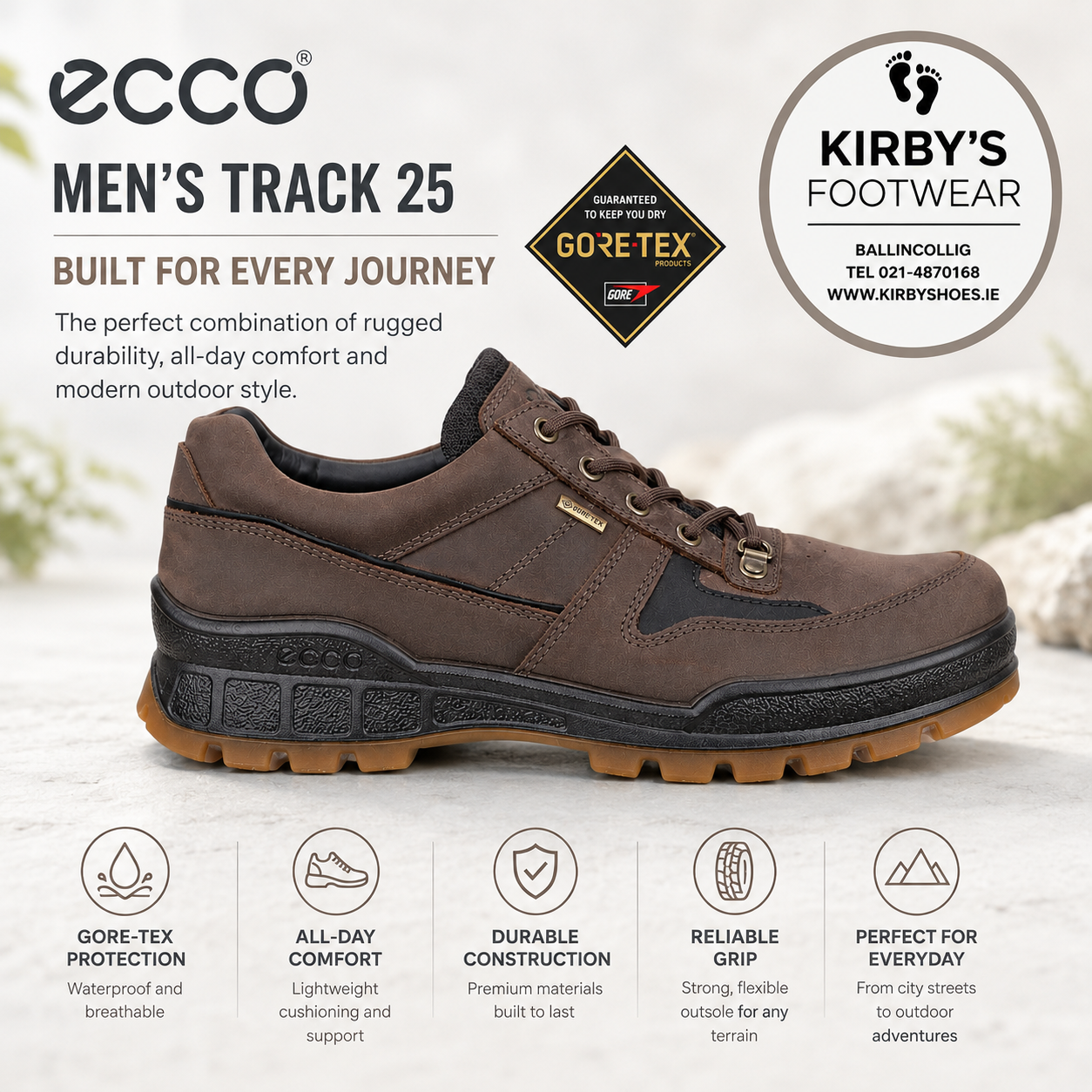 Ecco Track 25 - coffee black - goretex