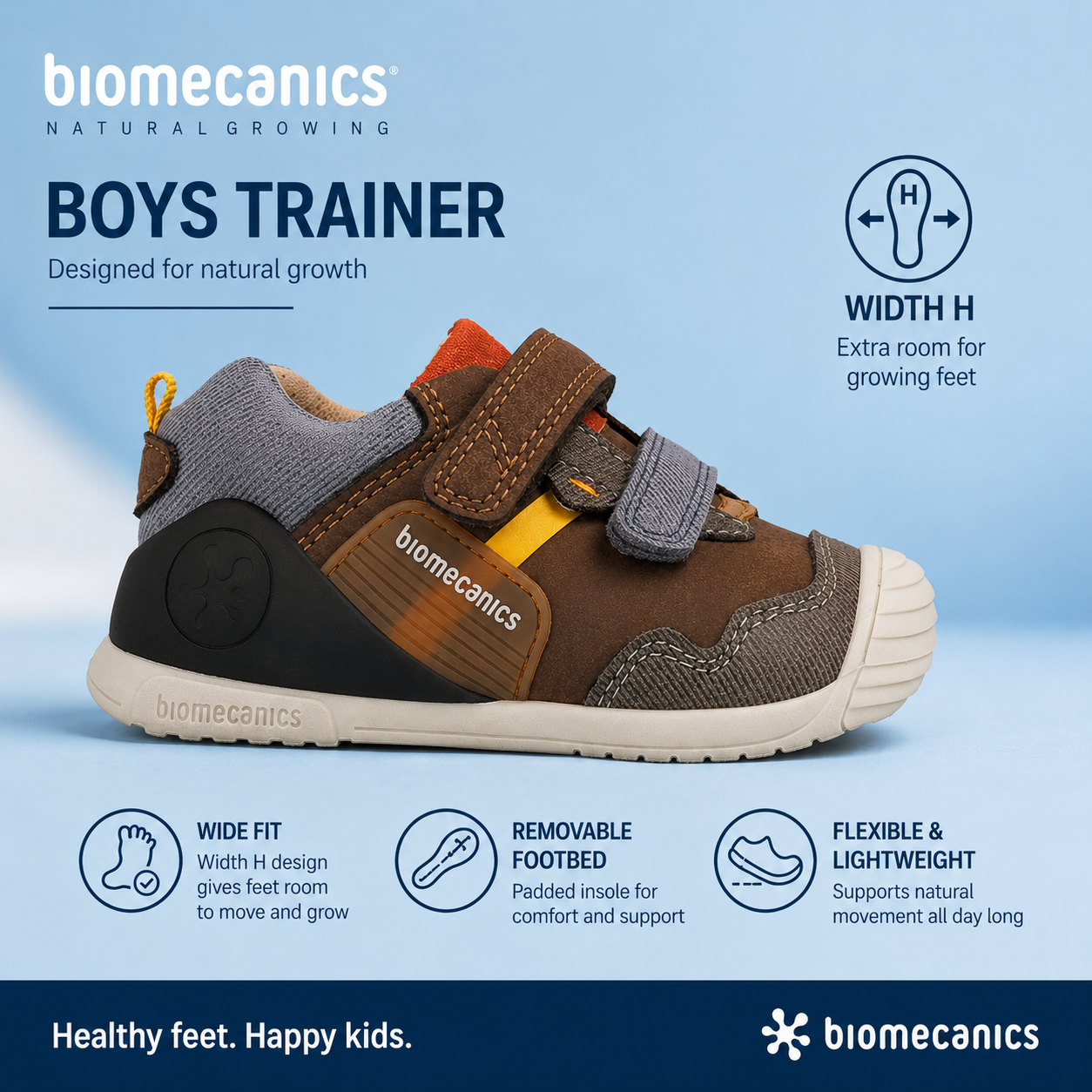 Biomecanics velcro brown 261123