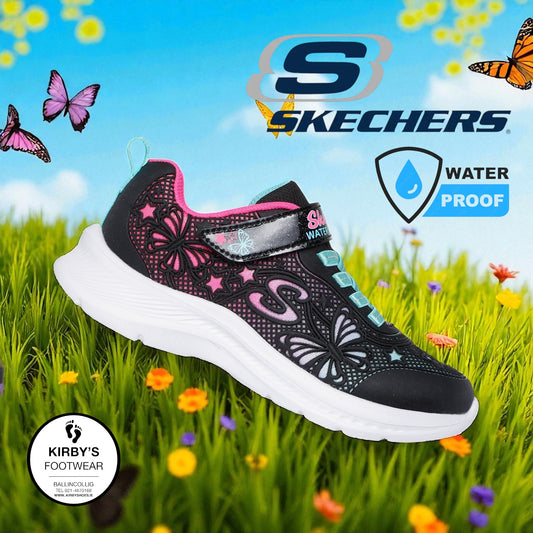 Skechers Jumpsters 2.0 - waterproof - butterfly flush - black pink