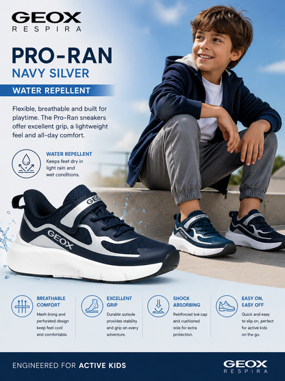 Geox Pro-Ran Navy silver - waterproof