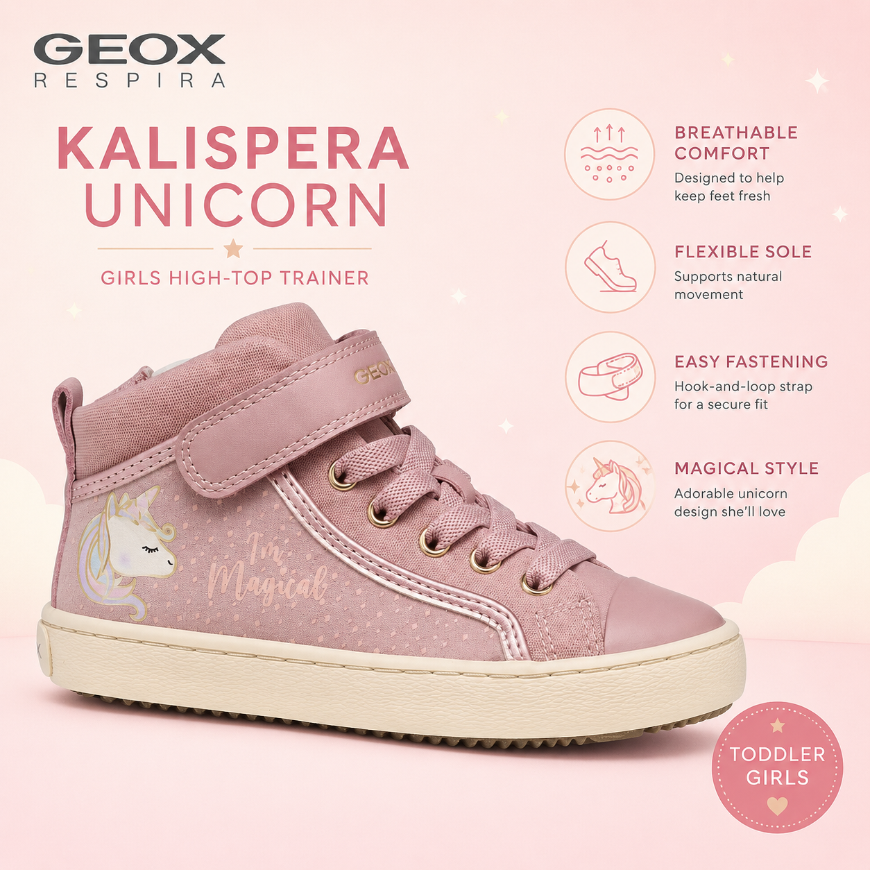 Geox Kalispera unicorn rose gold