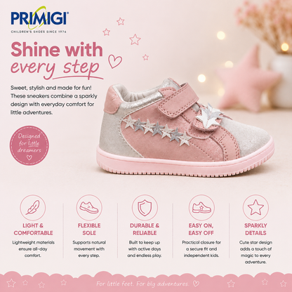 Primigi pink velcro boot 24040 girls’ boot – side view