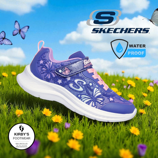 Skechers Jumpsters 2.0 - waterproof - butterfly flush - navy pink