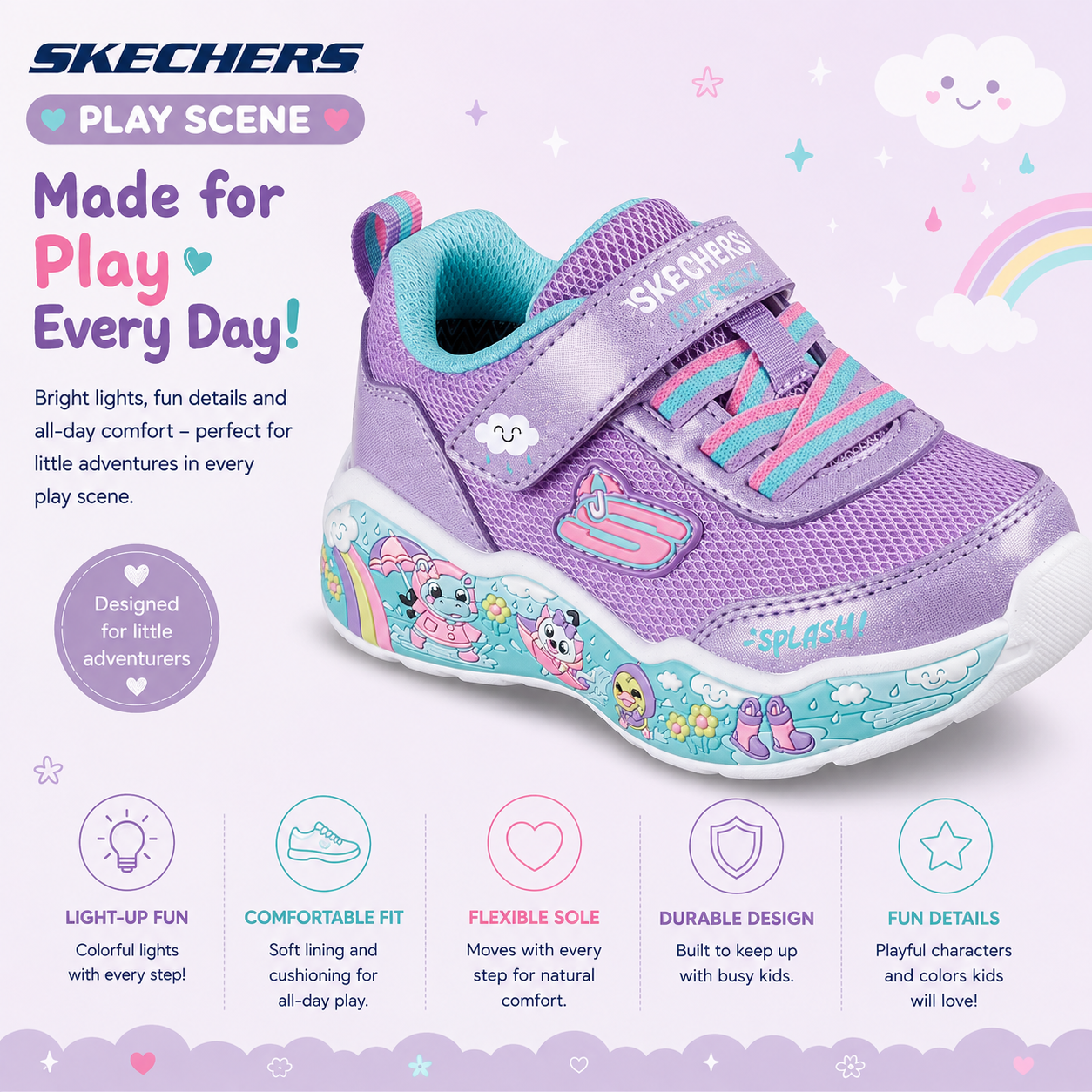 Skechers play scene - lilac cloud