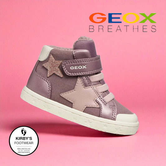 Geox Gisli pink velcro boot