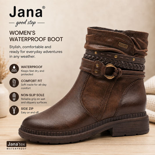 Jana 25464- Mocca brown waterproof boot