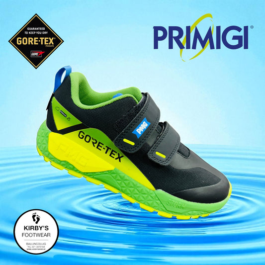 Primigi goretex trainer black green waterproof