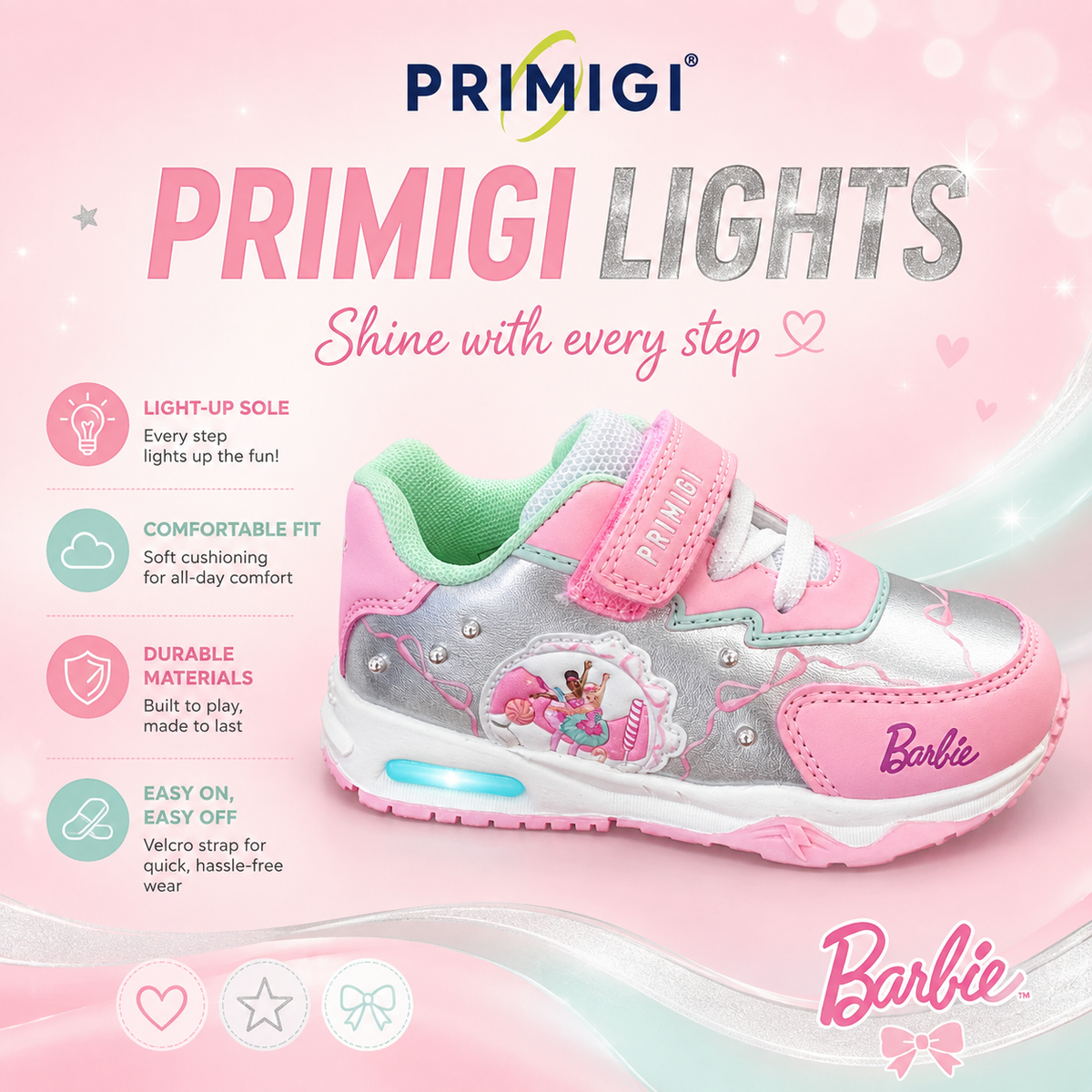 Primigi Barbie lights pink