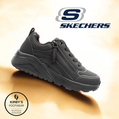 Skechers Uno lite easy zip - black