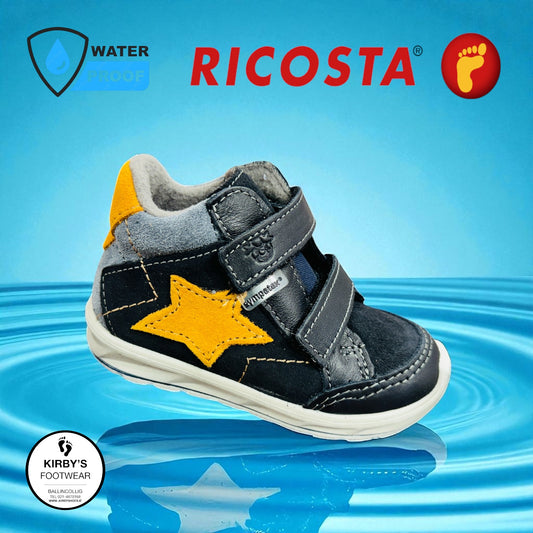 Ricosta Kimi black velcro boot waterproof