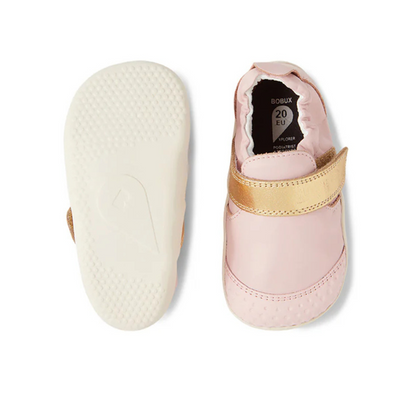 Bobux pre walker xplorer - pink gold leather