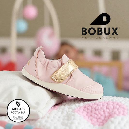 Bobux pre walker xplorer - pink gold leather