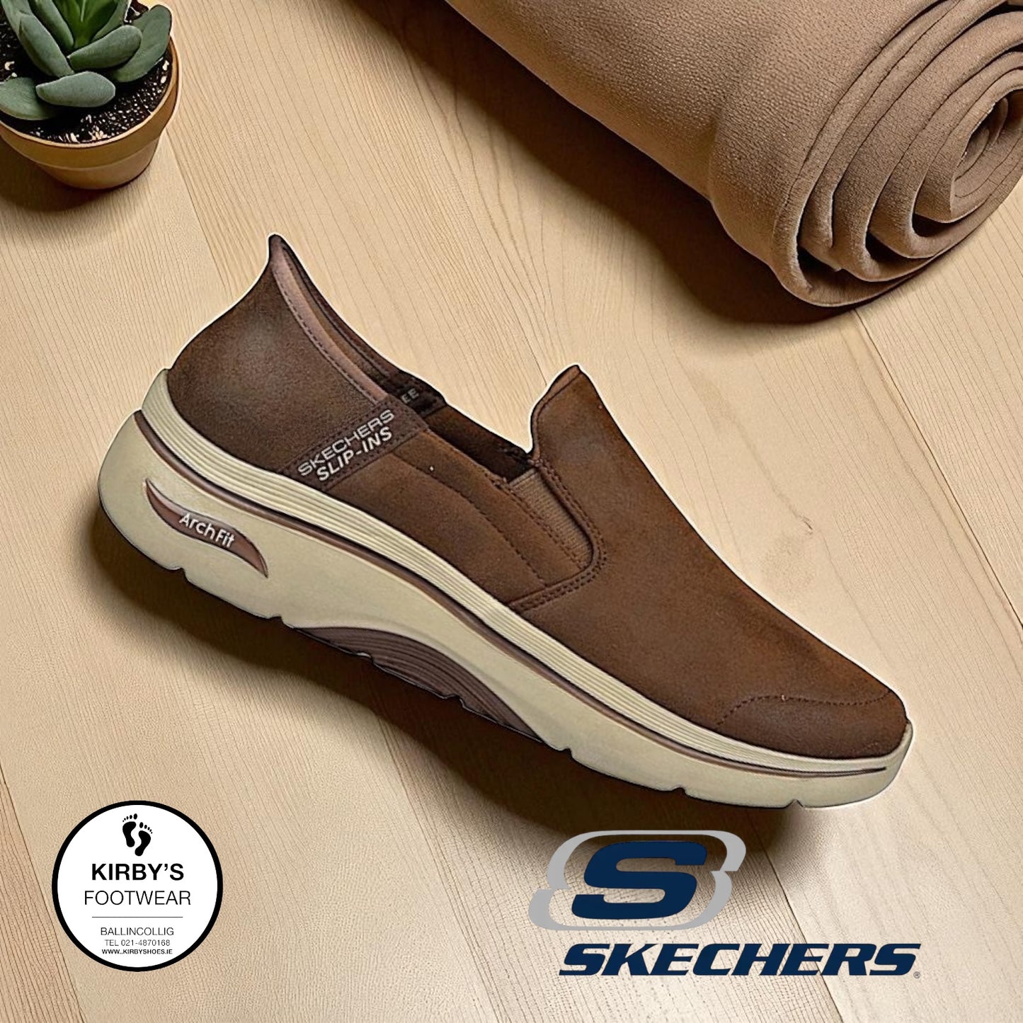 Skechers mens Arch Fit 2.0 Go walk - brown