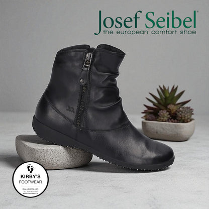 Josef Seibel Naly 24 black leather ladies’ boot – side view