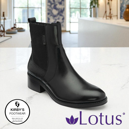 Lotus Lindley boot - black leather