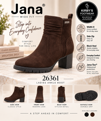Jana 26361 Mocca TEX H Fit Boot