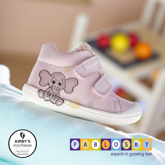 Pablosky velcro boot elephant pink - 061275
