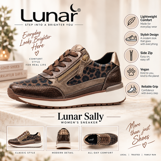 Lunar Sally Taupe Ladies Trainer
