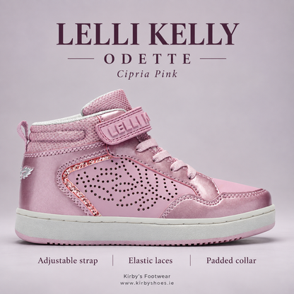 Lelli Kelly Odette Cipria Pink High-Top Trainers