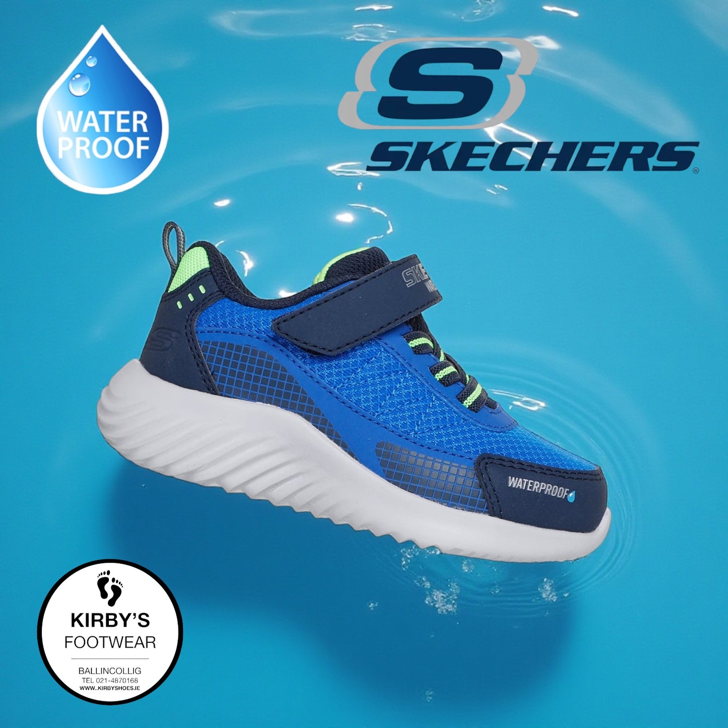 Skechers bounder waterproof - navy blue