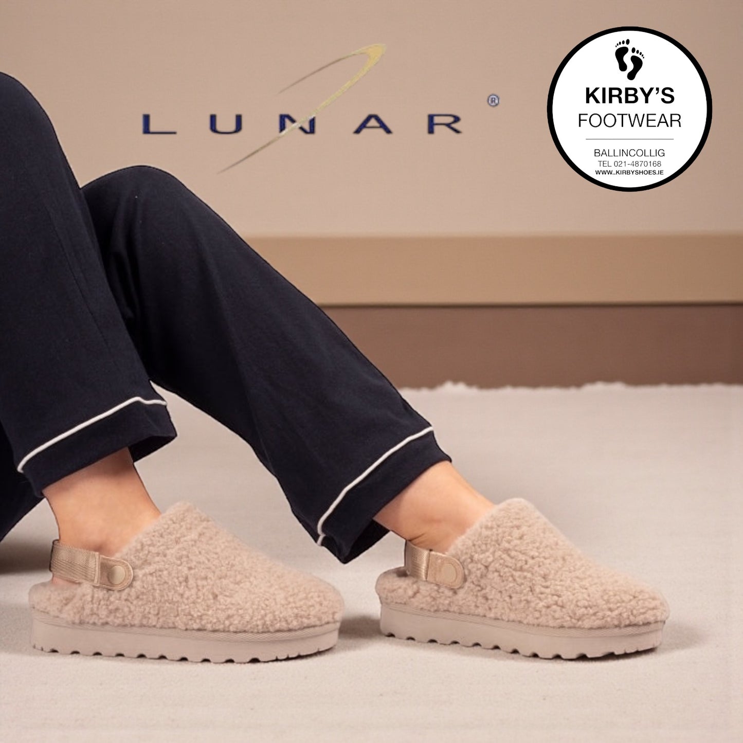 Lunar slipper Naples beige - Kirbys Footwear Ltd