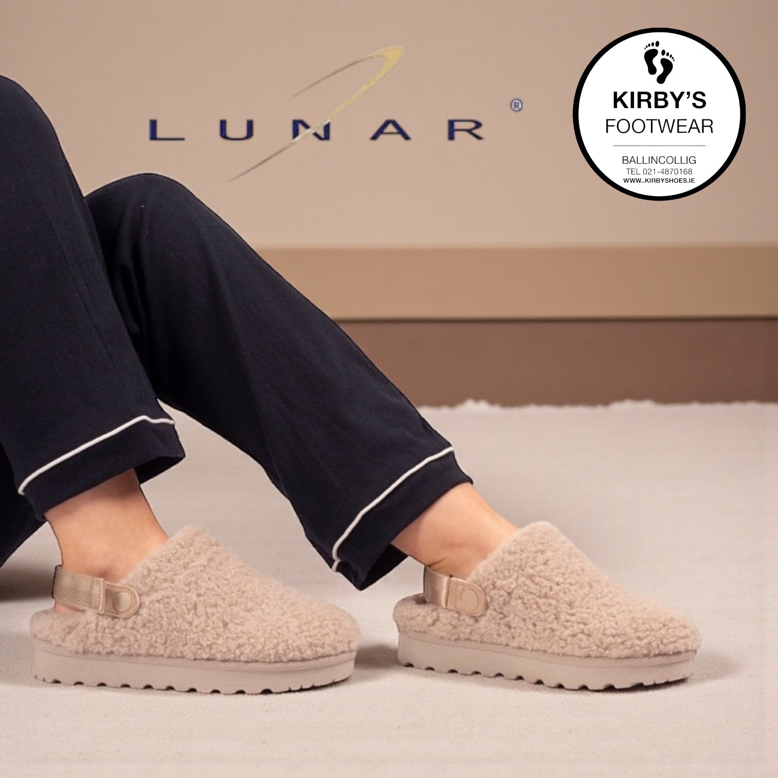 Lunar slipper Naples beige - Kirbys Footwear Ltd