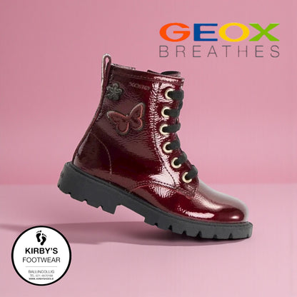 Geox Shaylax Burgundy zip boot