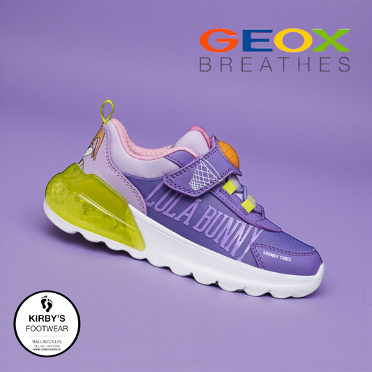 Geox Activart looney tunes lilac lights - Kirbys Footwear Ltd