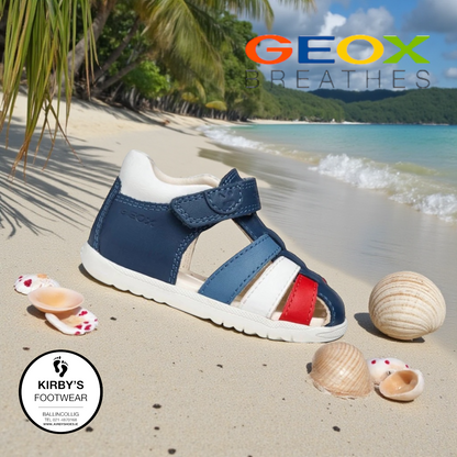 Geox Macchia sandal navy red - Kirbys Footwear Ltd