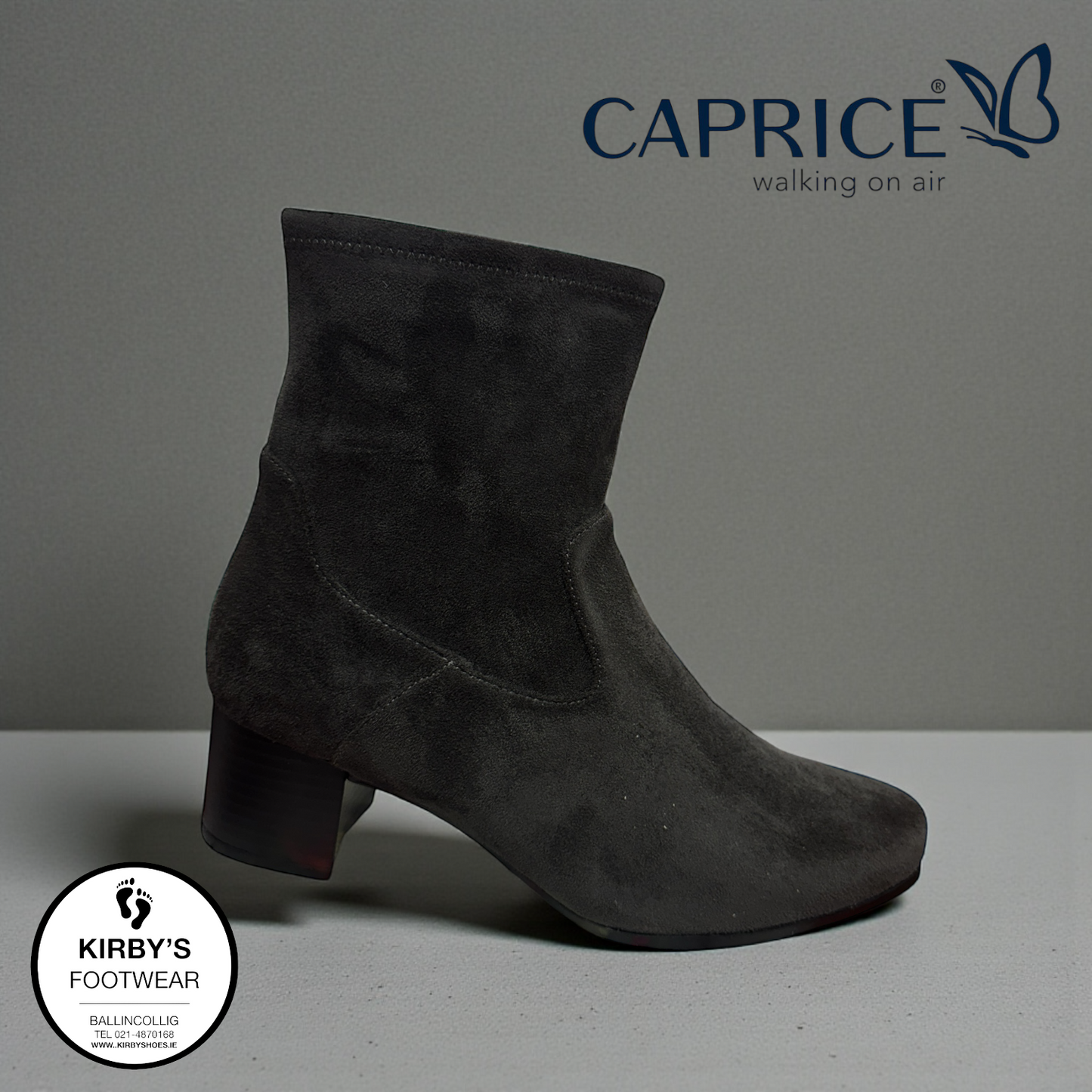 Caprice boot gray stretch - 25316 - Kirbys Footwear Ltd