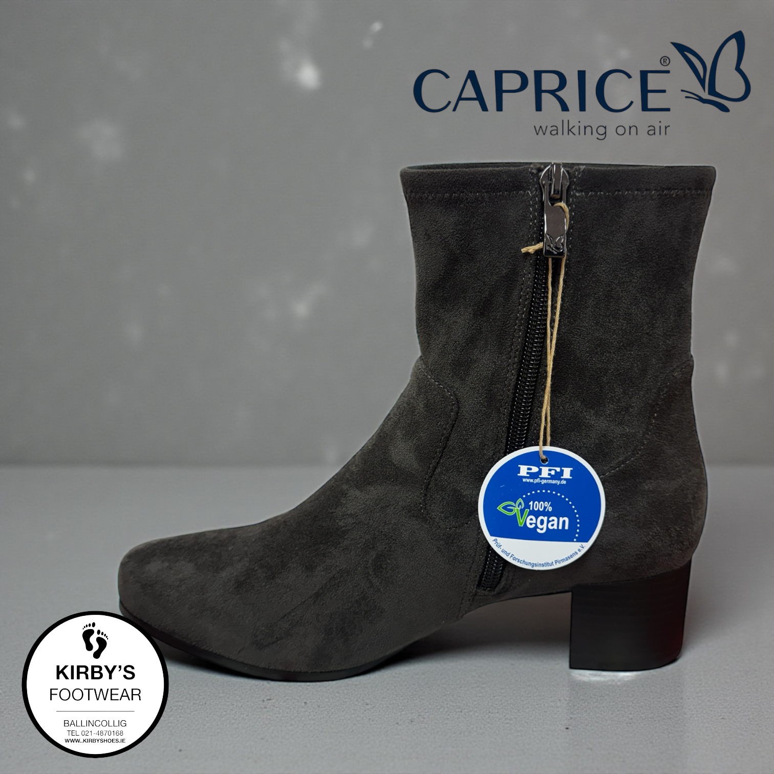 Caprice boot gray stretch - 25316 - Kirbys Footwear Ltd