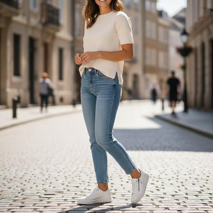 Jana 23704 white trainer - Kirbys Footwear Ltd
