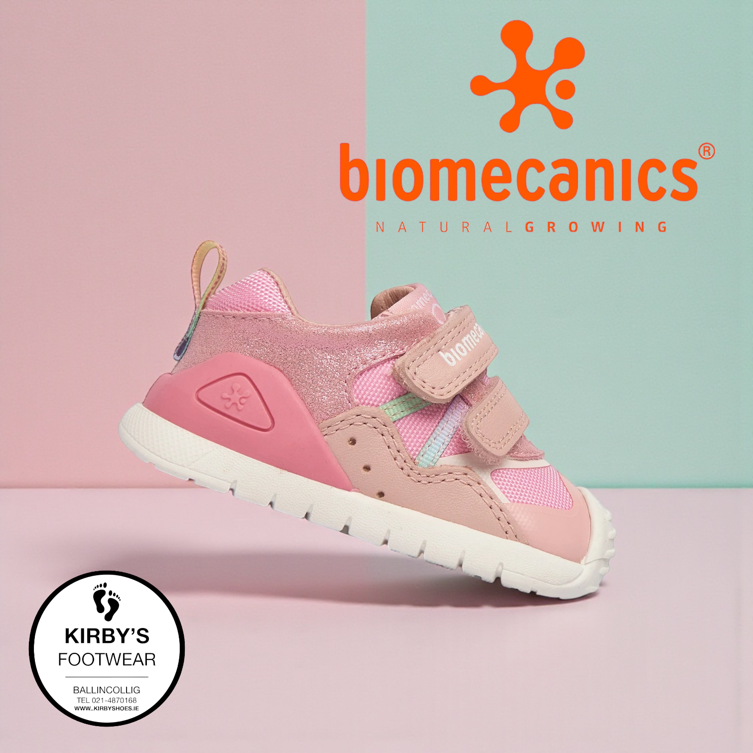 Biomecanics velcro pink 262103 - Kirbys Footwear Ltd