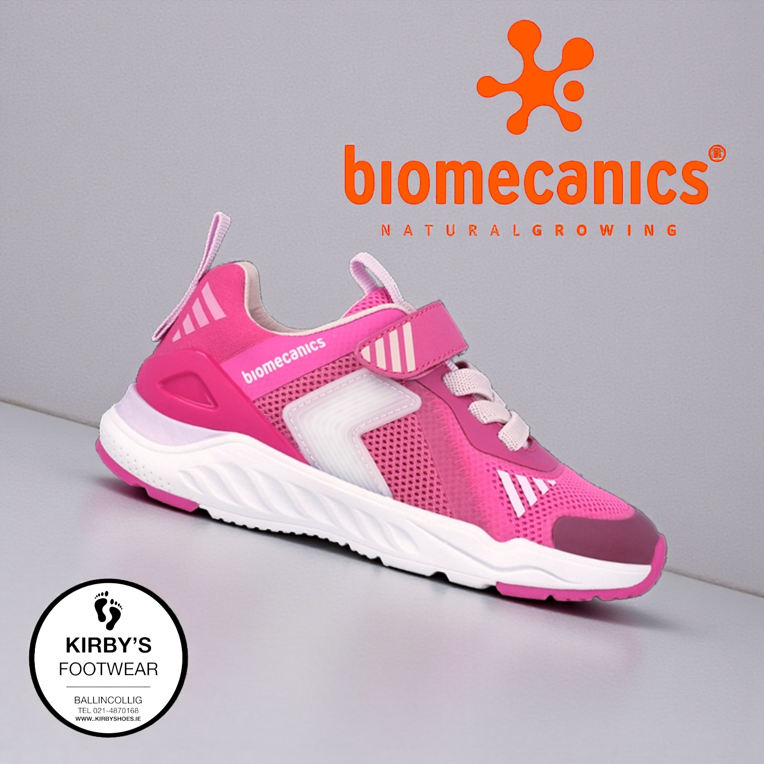 Biomecanics trainer 262274 pink trainer lights - Kirbys Footwear Ltd