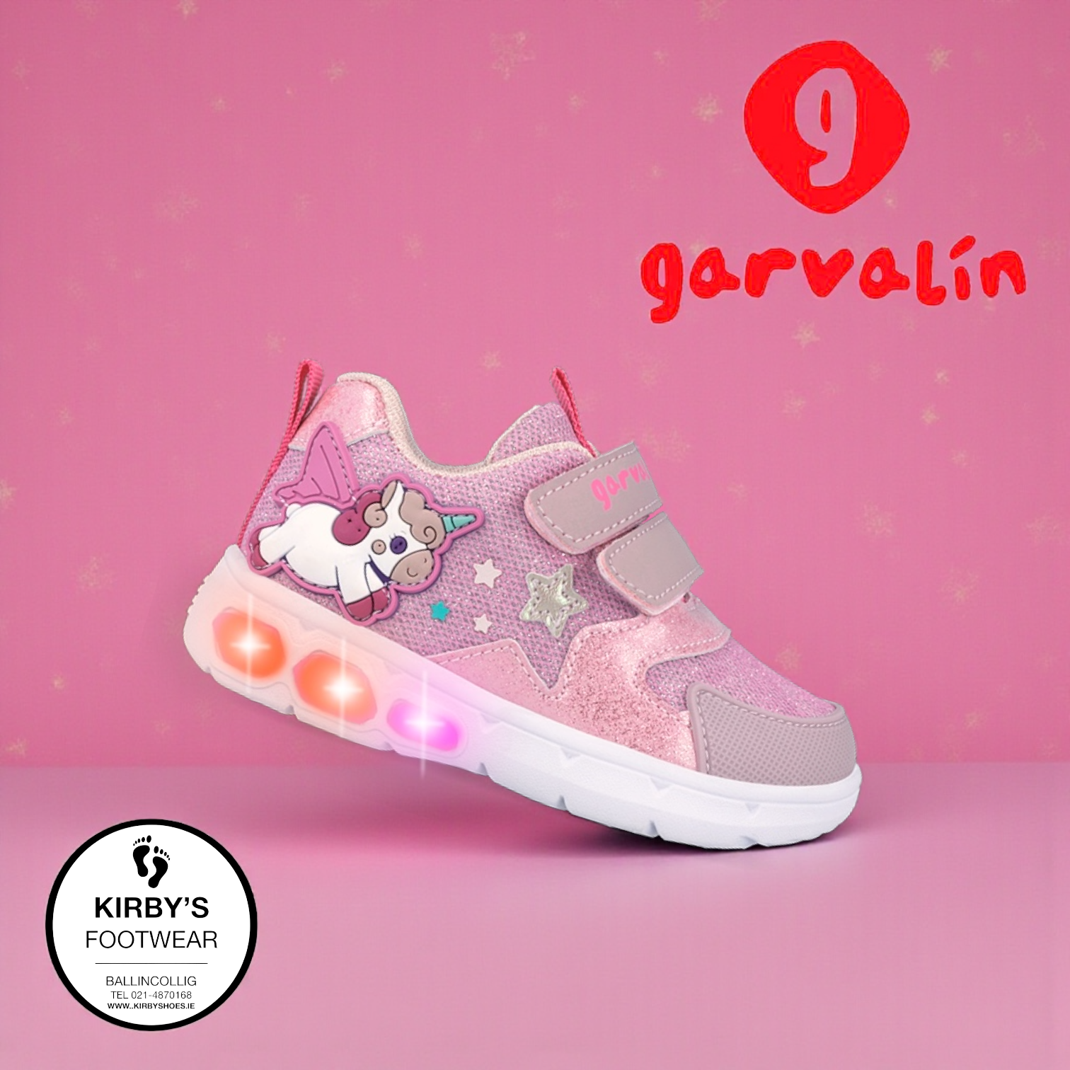 Garvalin unicorn trainer lights - 262720 - Kirbys Footwear Ltd