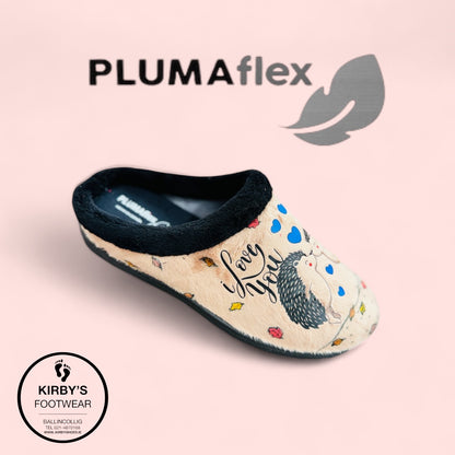 Plumaflex slipper - 12037 - Gato - beige multi