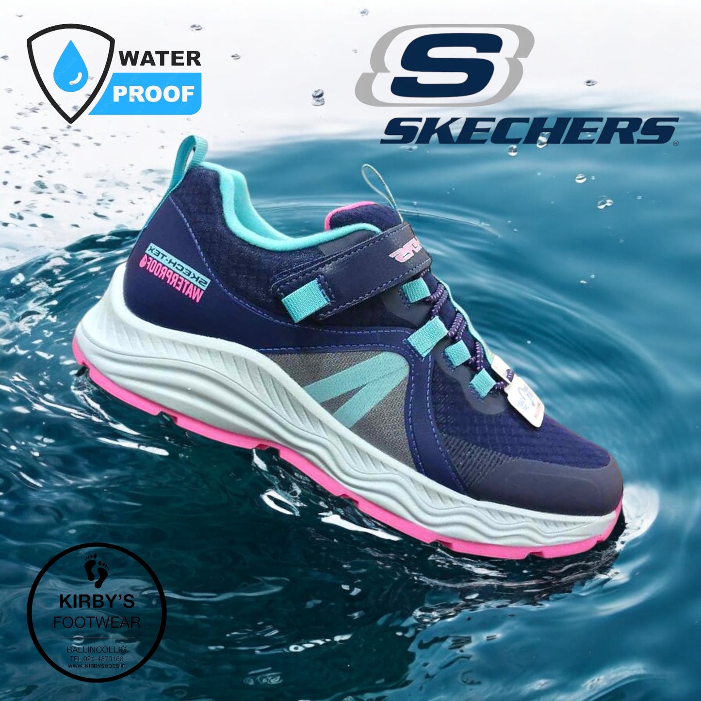 Skechers Adventure Blitz waterproof navy turquoise