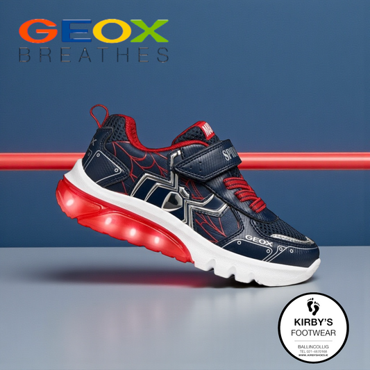 Geox Spiderman Ciberdron lights - Kirbys Footwear Ltd