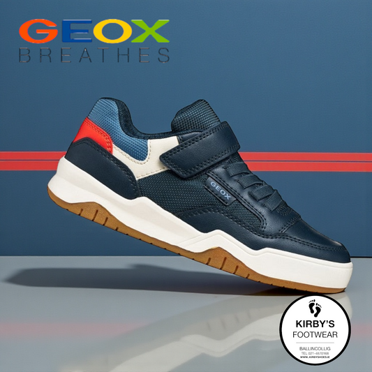 Geox Perth trainer velcro navy - Kirbys Footwear Ltd